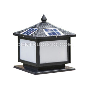 Đèn led trụ cổng tường rào Năng lượng mặt trời Nhôm 400x400 mm Rolux-TCNL04-400